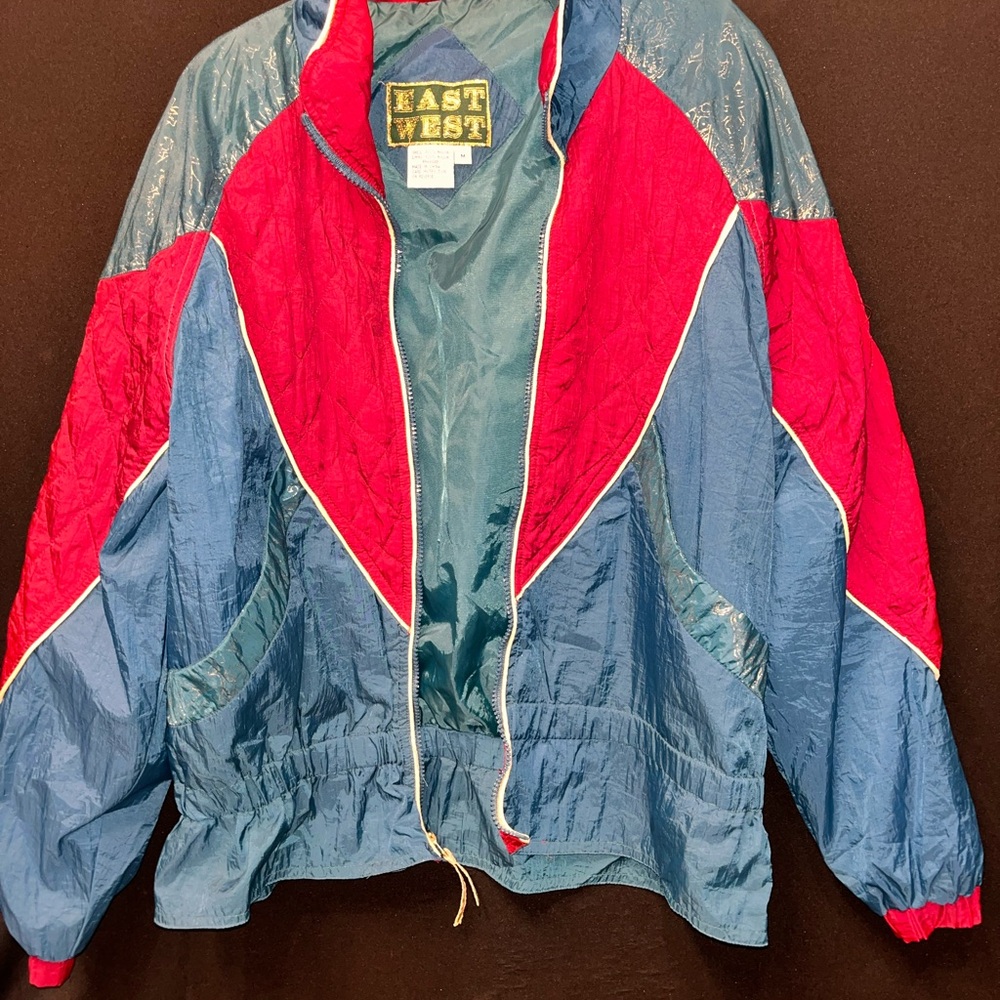 Vintage East West Women's Jacket - Red and Blue